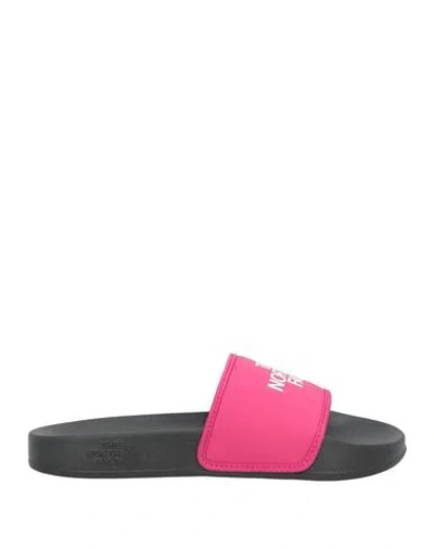The North Face Woman Sandals Fuchsia Size 8 Textile Fibers, Synthetisches Material In Pink
