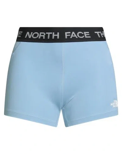 The North Face Woman Shorts & Bermuda Shorts Sky Blue Size L Polyester, Elastane