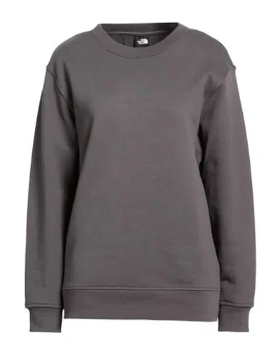 The North Face Woman Sweatshirt Grey Size M Cotton In Gray