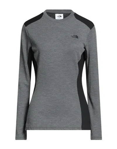 The North Face Woman T-shirt Grey Size L Polyester, Polypropylene, Polyamide In Gray