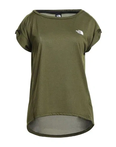 The North Face Woman T-shirt Military Green Size M Polyester