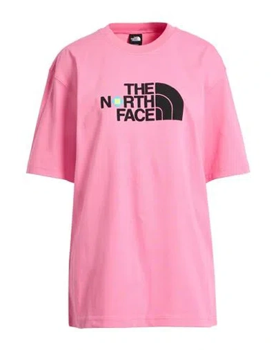 The North Face Woman T-shirt Pink Size Xs Cotton In Neutral
