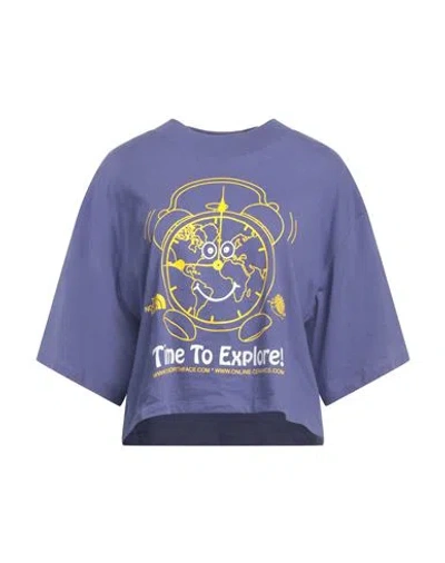 THE NORTH FACE THE NORTH FACE WOMAN T-SHIRT PURPLE SIZE M COTTON