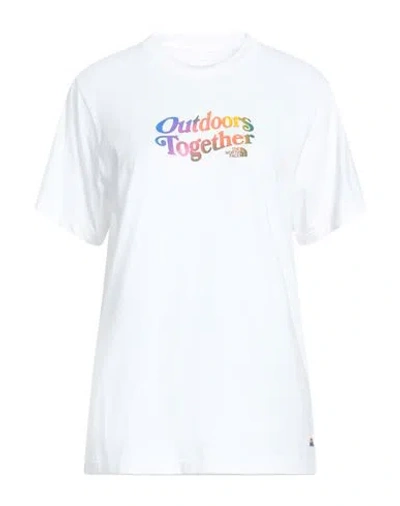 The North Face Woman T-shirt White Size M Cotton