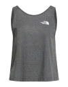 The North Face Woman Tank Top Grey Size M Cotton, Polyester In Gray