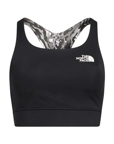 The North Face Woman Top Grey Size Xl Polyester, Elastane In Black