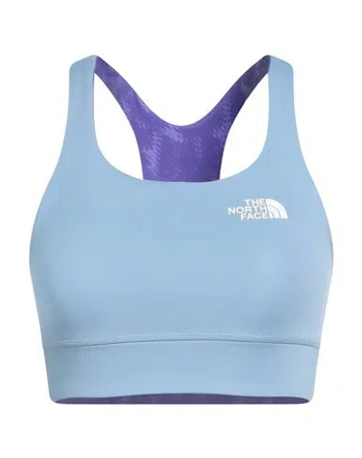 The North Face Woman Top Light Blue Size M Polyester, Elastane