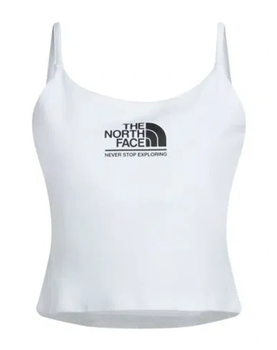 The North Face Woman Top White Size L Cotton, Elastane