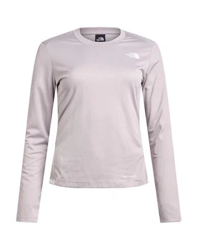 The North Face Woman T-shirt Grey Size Xl Polyester In Purple