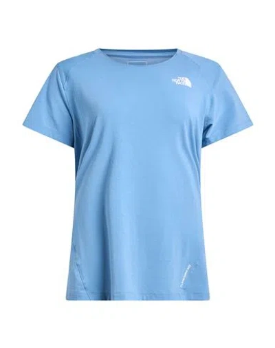 The North Face Woman T-shirt Light Blue Size M Polyester, Elastane