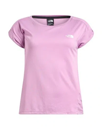 The North Face Woman T-shirt Mauve Size Xl Polyester In Pink