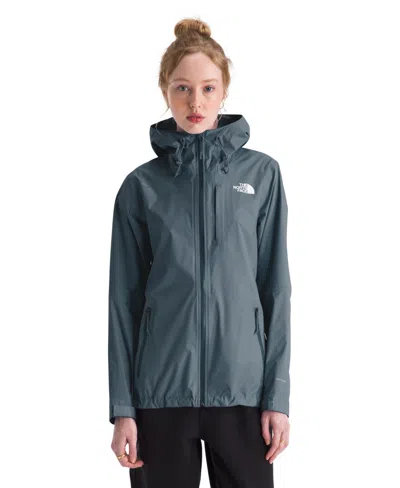 The North Face Women's Alta Vista Hooded Rain Jacket In Gray