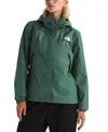 The North Face Antora Waterproof Hooded Rain Jacket In Duck Green