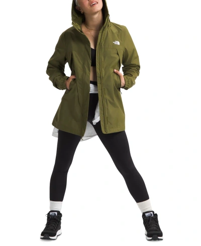 The North Face Women's Antora Parka Jacket In Forest Olive