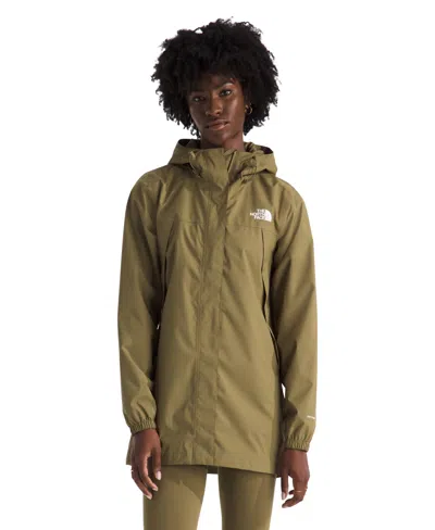The North Face Women's Antora Rain Parka Coat In Green