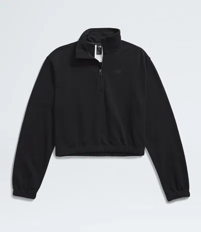 The North Face Women's Better Terry 1/2 Zip Pullover In Tnf Black In Multi