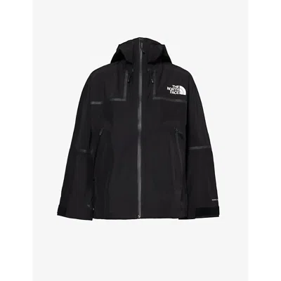 The North Face Womens Black Brand-patch Funnel-neck Regular-fit Shell Jacket