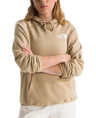 The North Face Women's Box Nse Fleece Hoodie In Khaki Stone