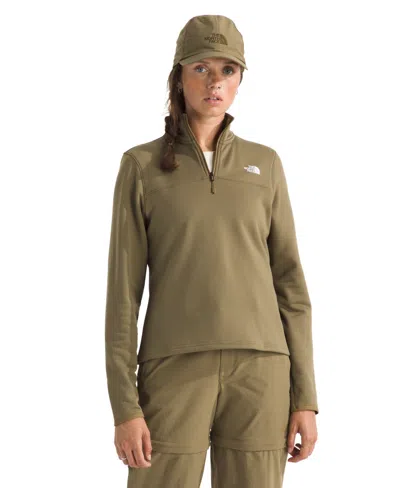 The North Face Women's Cedar Trail Grid Fleece Zip Jacket In Brown