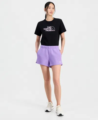 The North Face Women's Core Half Dome Cotton Shorts In Purple