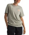 The North Face Women's Cotton Logo Graphic T-shirt In Clay Grey