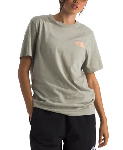 The North Face Women's Cotton Logo Graphic T-shirt In Clay Grey