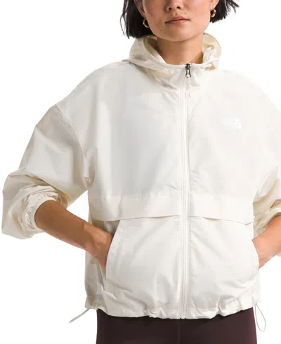 The North Face Women's Easy Wind Full-zip Jacket In White Dune