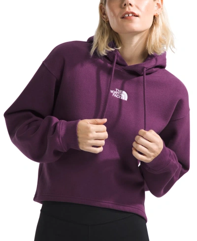 The North Face Women's Evolution Hi Lo Fleece Hoodie In Black Currant Purple