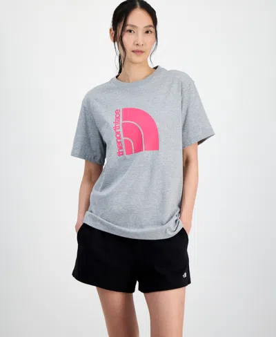 The North Face Women's Evolution Jumbo Dome Short-sleeve Graphic Tee In Gray