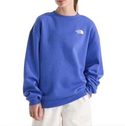 The North Face Women's Evolution Oversized Crew Neck Sweatshirt In Indigo Plum In Blue