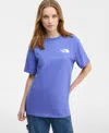 The North Face Women's Evolution Peaks Cotton Logo Tee In Blue