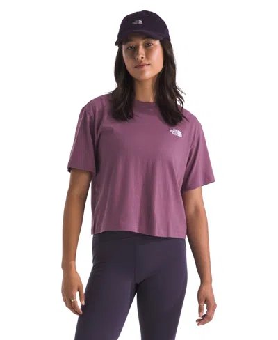 The North Face Women's Evolution Simple Dome Cropped T-shirt In Pink