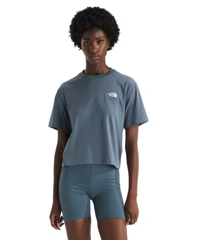 The North Face Women's Evolution Simple Dome Cropped T-shirt In Blue