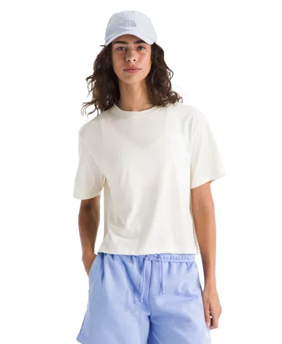 The North Face Women's Evolution Simple Dome Cropped T-shirt In White