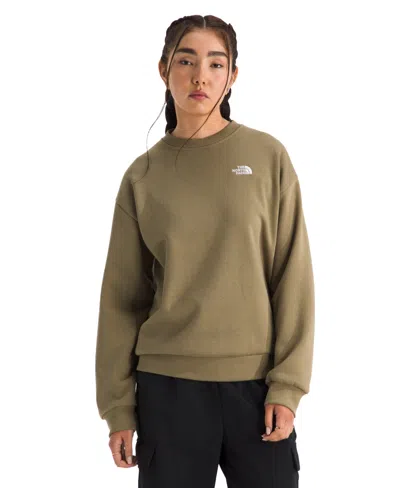 The North Face Women's Evolution Simple Dome Oversized Crewneck Sweatshirt In Brown