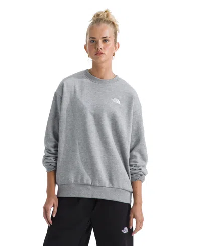 The North Face Women's Evolution Simple Dome Oversized Crewneck Sweatshirt In Silver