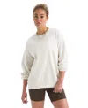 The North Face Evolution Simple Dome Oversized Crewneck Sweatshirt In White Dune In Neutral