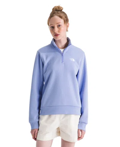 The North Face Women's Evolution Simple Dome Regular Quarter Zip Sweatshirt In Blue