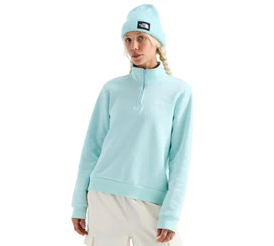 The North Face Women's Evolution Simple Dome Regular Quarter Zip Sweatshirt In Blue