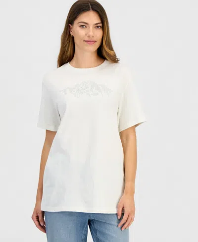 The North Face Women's Evolution Sparkle Short-sleeve T-shirt In White