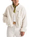 The North Face Extreme Pile Boxy Sweat In White Dune