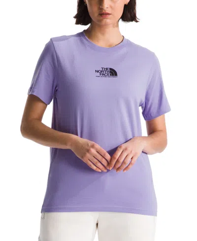The North Face Women's Fine Alpine Cotton Crewneck T-shirt In High Purple