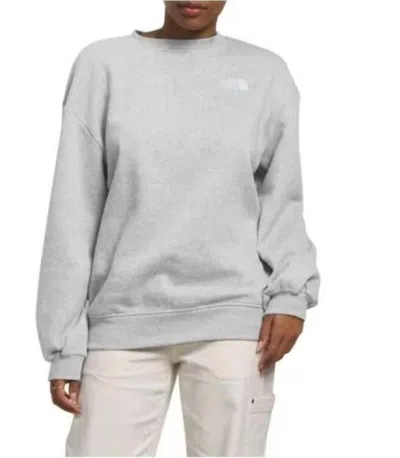 The North Face Women's Fit Crewneck Sweatshirt In Grey Solid In Blue