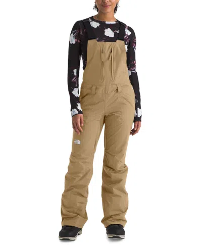 The North Face Women's Freedom Printed Bib Overalls In Khaki Stone