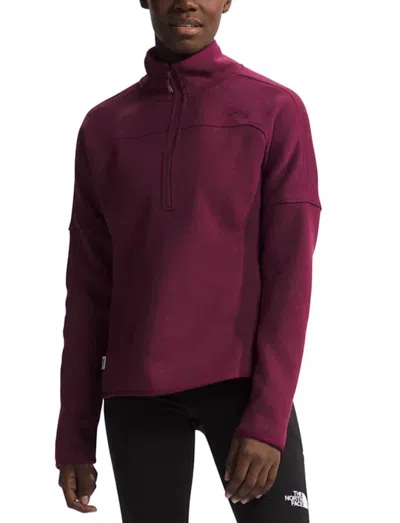 The North Face Women's Front Range Fleece 1/2 Zip Jacket In Boysenberry Heather In Burgundy