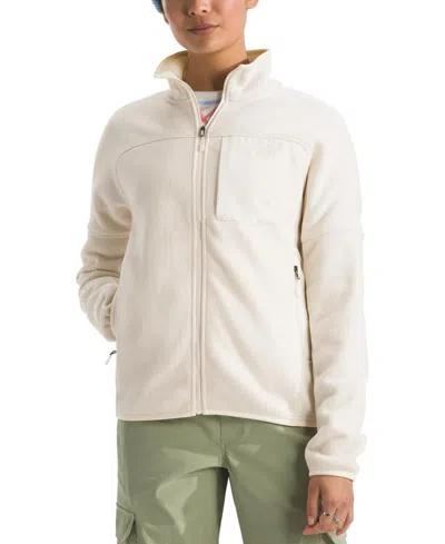 The North Face Women's Front Range Fleece Jacket In White Dune Heather