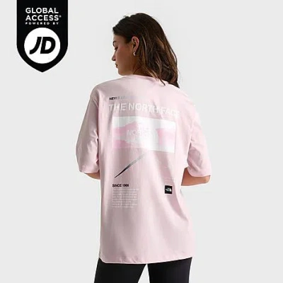 The North Face Women's Gradient Nse Oversized T-shirt In Pink