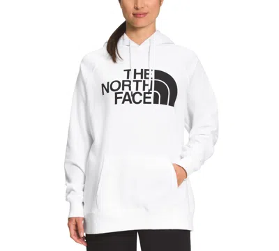 The North Face Women's Half Dome Fleece Pullover Hoodie In White
