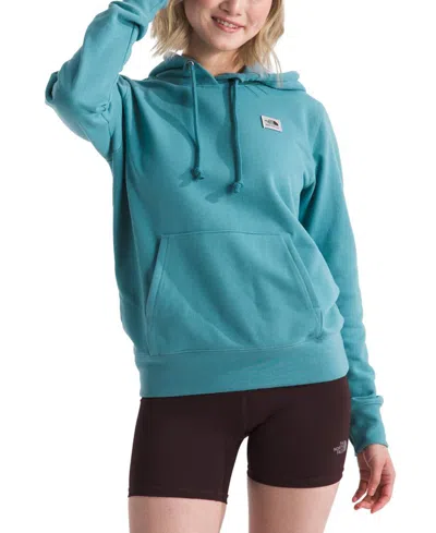 The North Face Women's Heritage Patch Logo Hoodie In Algae Blue
