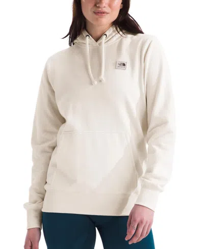 The North Face Women's Heritage Patch Logo Hoodie In White Dune